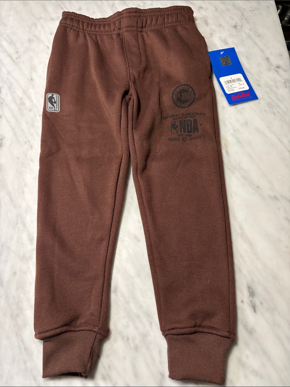 Kids Brown Fleece NBA Joggers
